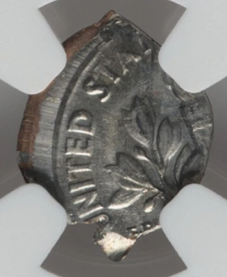 $348 • Buy Roosevelt Dime Struck Off Center On Fragment Obverse Brockage .2g NGC MS65 Error