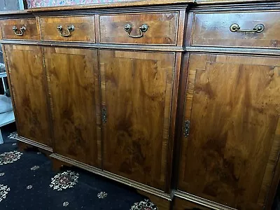 Vintage Walnut Veneer Sideboard Storage Cabinet • £10