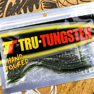 $8.98 • Buy TRU TUNGSTEN Stinger Unweighted Finesse Soft Worm 6.5  10ct WATERMELON RED FLAKE