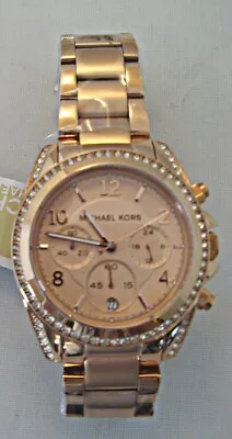 Michael Kors Ladies Blair Rose Gold-Tone Chronograph Watch - MK5263 • $129.50