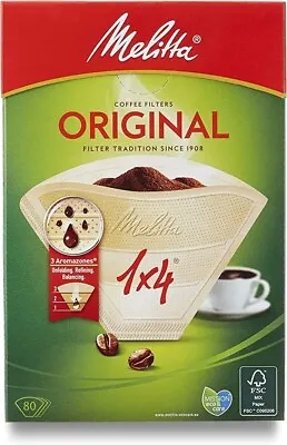240 Melitta 1x4 Original Coffee Filters 3x Packs Of 80 Genuine • £11.50