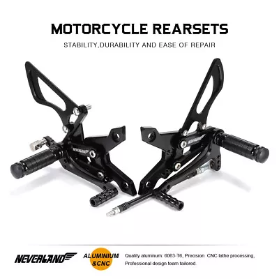 Adjustable Rear Set Foot Pegs Passenger Footrest For Kawasaki Z1000 2007-2009 • $70.21