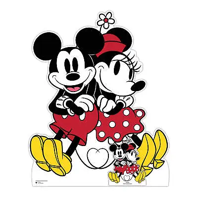 Mickey Mouse And Minnie Mouse Together Lifesize Cardboard Cutout With FREE Mini • $43.55
