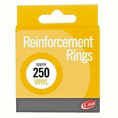 500 X Vinyl Ring Reinforcers For Punched Holes Reinforcement Washers File-   • £5.40