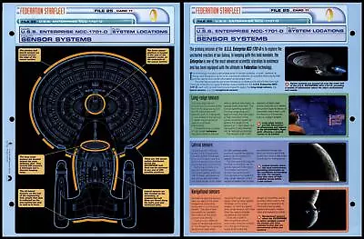 £1.49 • Buy Sensor System - USS Enterprise NCC-1701-D - Star Trek Fact File Page