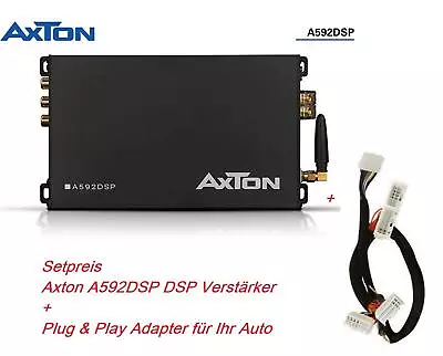 Axton A592DSP Dsp Amplifier Set With Plug & Play Adapter For Audi VW BMW Ford • $333.58