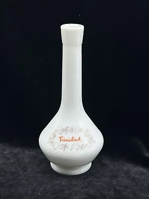 $13 • Buy Antique Mold Blown White Milk Glass Barber Bottle  —7.25”