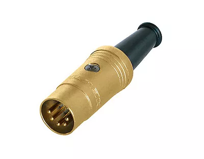 Rean Neutrik 5 PIN DIN Connector Plug NYS322AG MIDI Gold Plated. B&O Naim Quad • £5.39