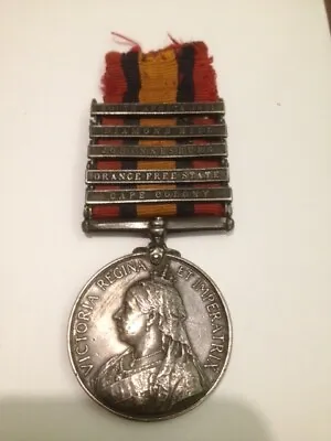 5 Clasp Queen's South Africa Medal To Cameron Highlanders • £305