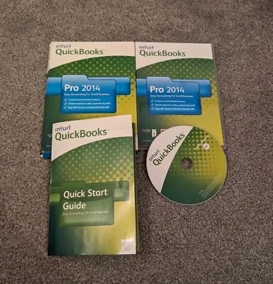 INTUIT QUICKBOOKS PRO 2014 WINDOWS CD MANUAL (Licence Used) • £129