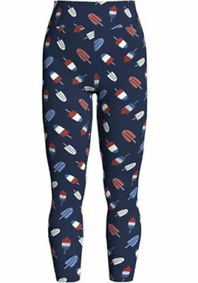 OS Lularoe Leggings Americana 4th Of July Popsicle Ice Cream On Navy NWT • $14.99