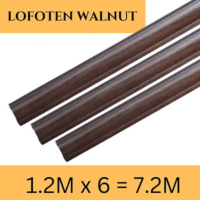 Lofoten Walnut Laminate Beading Scotia Edge Trim Brown - 1.2M X 6 = 7.2 Meters • £12.25