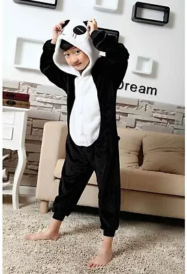 Kids3-9 Costume Fancy Dress Cosplay Onsie10 Child Unisex Hooded Animal PajamasMD • £15.99