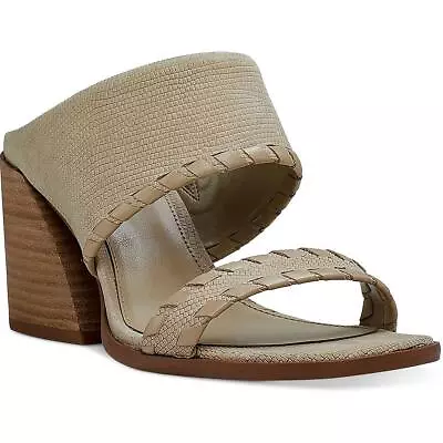 Vince Camuto Womens Kafinny Beige Leather Mules Shoes 9.5 Medium (BM) BHFO 9399 • $25.99