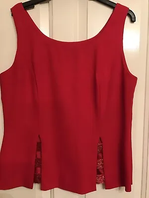 £30 • Buy After Six By Ronald Joyce Red Party Top Size 16
