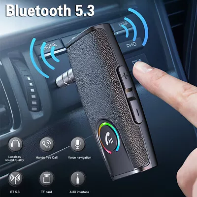 Bluetooth 5.3 Audio Music Receiver Wireless 3.5mm AUX Home Car Adapter Handsfree • $12.86