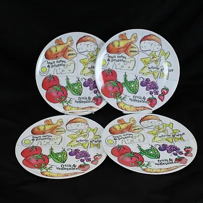 Portion Control Plates Melamine Novo Nordisk 10.25  Lot Of 4 • $35.99