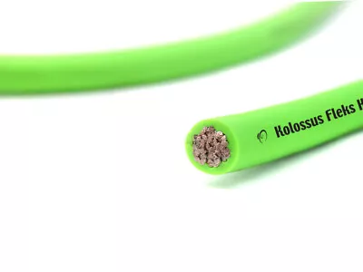 KnuKonceptz Kolossus Flex 1/0 Gauge Green OFC Power Wire Tinned Copper Cable 5M • $119.99