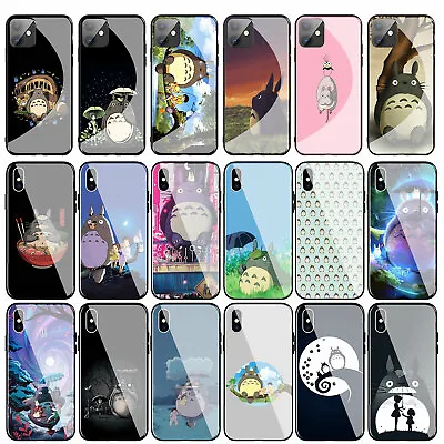 £6.71 • Buy My Neighbor Totoro Tempered Glass Case For IPhone 11 Pro XR X XS Max 8 7 6s Plus