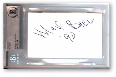 Max Baer Signed Autographed Index Card Beverly Hillbillies Jethro BAS 2299 • $149.99