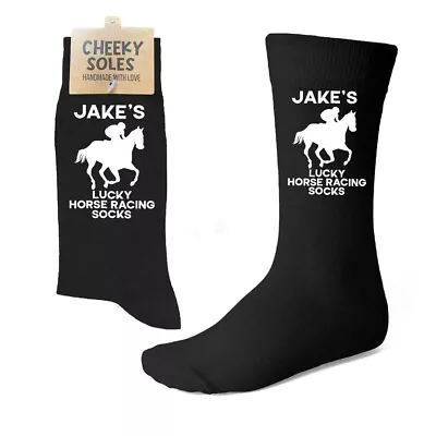 Personalised Lucky Horse Racing Socks  Gift For Punter Betting Accessory • £7.99