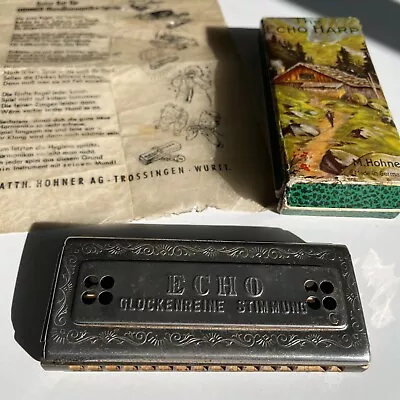Vintage M. Hohner The Echo Harp Double Sided Harmonica Germany • $45