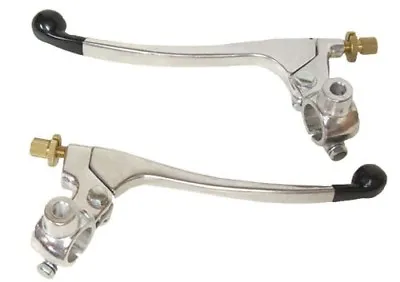 Vintage Style MX Motocross Universal Brake And Clutch Lever Set W Mirror Mounts • $34.99