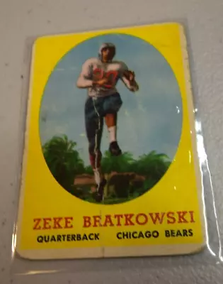 1958 Topps Football #23 Zeke Bratkowski Bears • $1.76