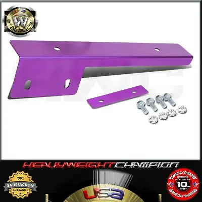 Universal Purple Front Bumper License Plate Mount Bracket Relocator Racing Kit • $7.88