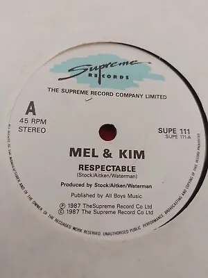 £0.59 • Buy MEL & KIM Respectable 7  Single 45rpm Vinyl VG