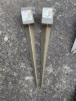100mm/100mm Spike Bolt Down Steel Square Fence Post Support Holder Metal Stake • £20