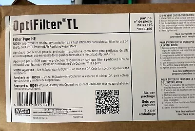 10080455 - Msa - Optifilter Tl - Filtr Type He - 5/pkg - Sealed - New • $29.99