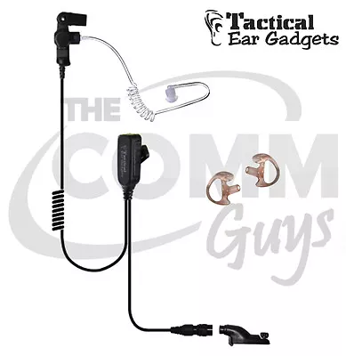 Hawk Lapel Mic For Motorola For APX Radio With Clear Tube And Ghost Earmolds • $83.50