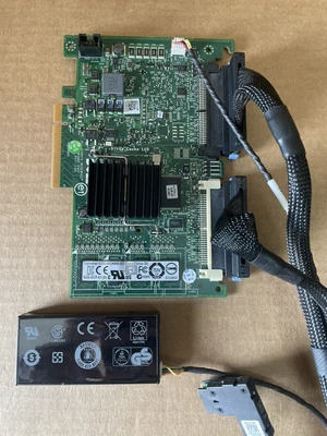 $12.50 • Buy Dell T954J PERC 6/i SAS RAID Controller W/ Cables Batt PowerEdge R710 SFF 68-1
