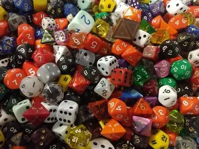 Mixed Bag Of Assorted Dice. Selection Of D6 And Poly Dice. Various Bag Sizes.  • £6.99