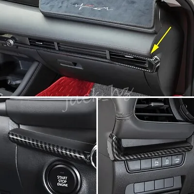 Carbon Fiber Interior Dashboard Trims Moulding For 2019-2022 Mazda 3 • $32.38
