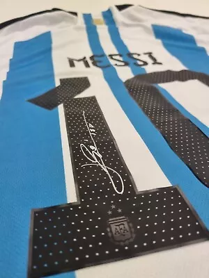 £388.98 • Buy Messi Argentina 2023 Jersey Hand Signed Original Guaranteed Special Box Edition