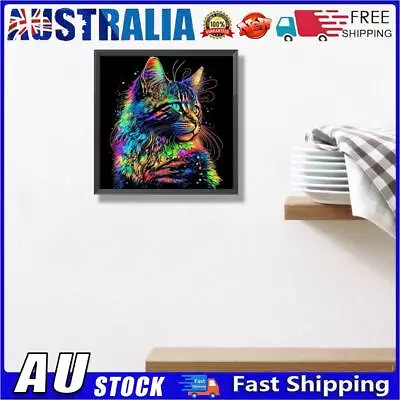 AU 5D DIY Full Round Drill Diamond Painting Cat Kit Art Home Decoration (A6679) • $10.39