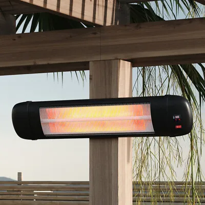 £18.95 • Buy 2KW Wall Mounted Patio Infrared Heating Electric Garden Outdoor Heater W/Remote