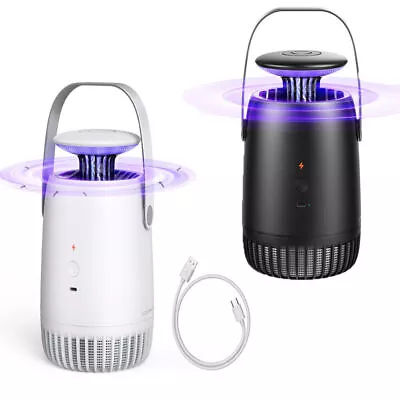 Powerful UV Gnats Electric Mosquito Bug Zapper Trap Lamp 2500mAh  For Baby Room • $15.99