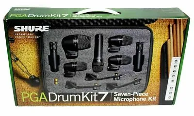 Shure PGADRUMKIT7 7-Piece Drum Microphone Kit PGA52 PGA56 PGA57 PGA181 Drum MIC • $499