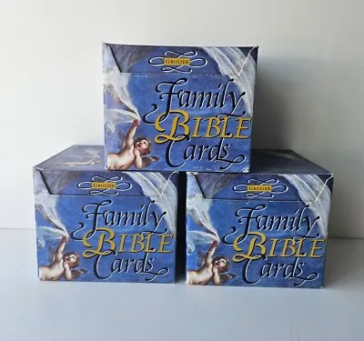 Vintage Lot Of 3 Boxed Grolier Family Bible Cards Christian Kids Homeschool • $74.99