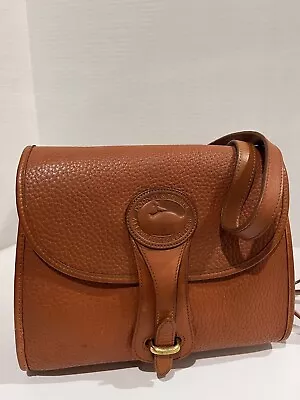 Vintage Dooney & Bourke Leather Handbag Tan/Brown W/Leather Straps Orig Fob USA • $58