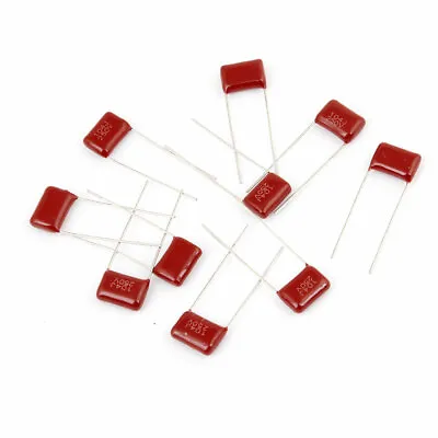 10 Pcs 2 Terminals Lead Mylar Polyester Film Capacitors 250V 0.1uF 5% Tolerance • $6.65