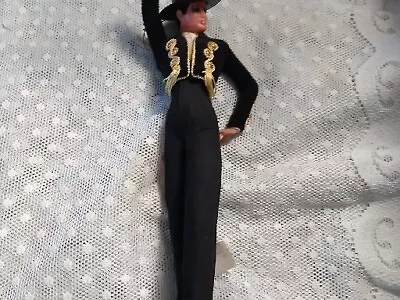 Vintage Marin Chiclana Flamenco Dancer Doll Man Male 11  Tall On Stand Spain • $20