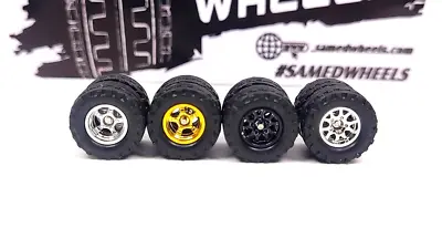 12 SET Samed Wheels 12mm Mix Color Rim Plain Black Tire XL #364X3 • $35.99