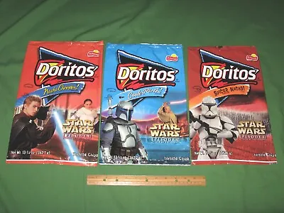 3 Doritos Lays Chip Bag Lot ~ Star Wars Episode II Attack Of The Clones Set AOTC • $29.99