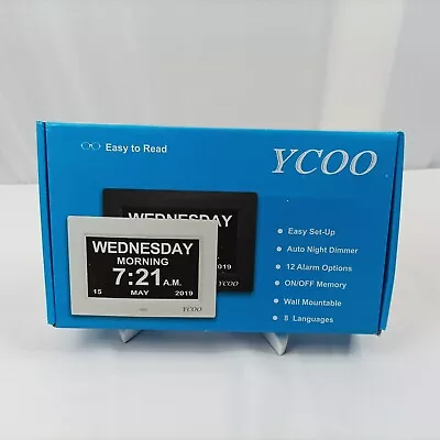 YCOO 7 Inch Digital Day Calendar Clock For Memory Loss Dementia. • £25