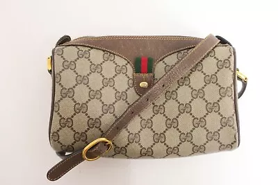 Authentic Vintage Gucci Pvc Sherry Line Shoulder Messenger Bag Crossbody #27130 • $179