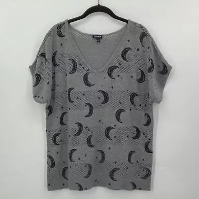 TORRID Short Sleeve Perforated Sweater Moon & Stars Print Plus Size 1 • $18